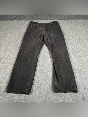Vintage Wrangler Jeans Men’s 34x28 90s Black Denim Western Straight Leg